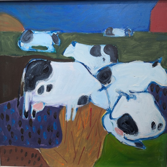 Six Cows at Red Barn