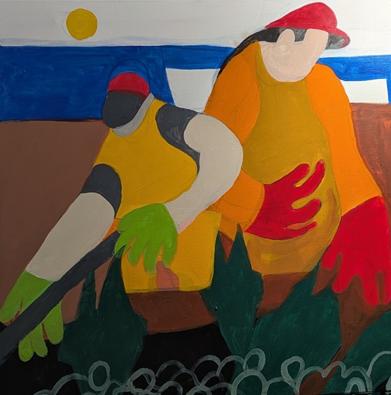 Two Fishermen Netting